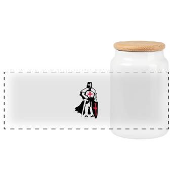 templar knight by Patjila - Boîte à biscuits avec couvercle en bois - blanc - Devant