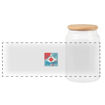 BONNE FÊTE MAMAN. MAMAN. FÊTE DES MÈRES. JE T'AIME - Boîte à biscuits avec couvercle en bois - blanc - Devant