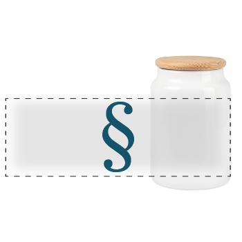 Law Lawyer Paragraph Lawyer Court Law - Panoramic Cookie Jar with Wooden Lid - white - Front