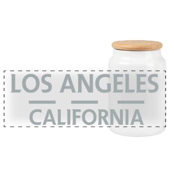 Los Angeles, Kalifornien - Panorama Keksdose mit Holzdeckel - Weiß - Vorne