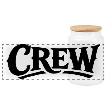 Crew member - Panorama Keksdose mit Holzdeckel - Weiß - Vorne