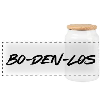 Statement BO-DEN-LOS - Panorama Keksdose mit Holzdeckel - Weiß - Vorne