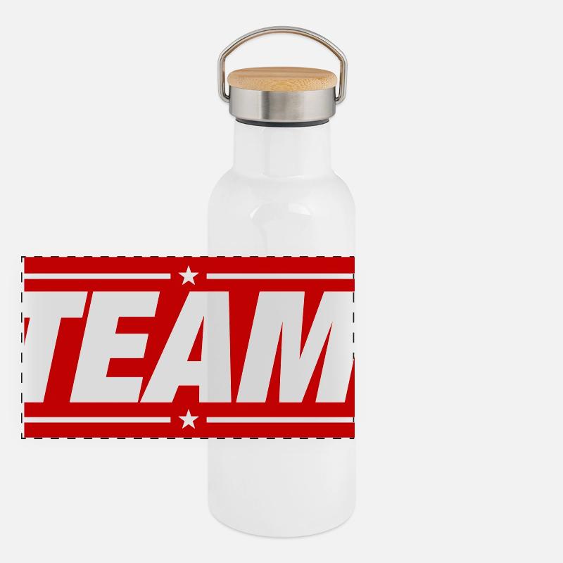 Panorama Thermosflasche mit Bambusdeckel