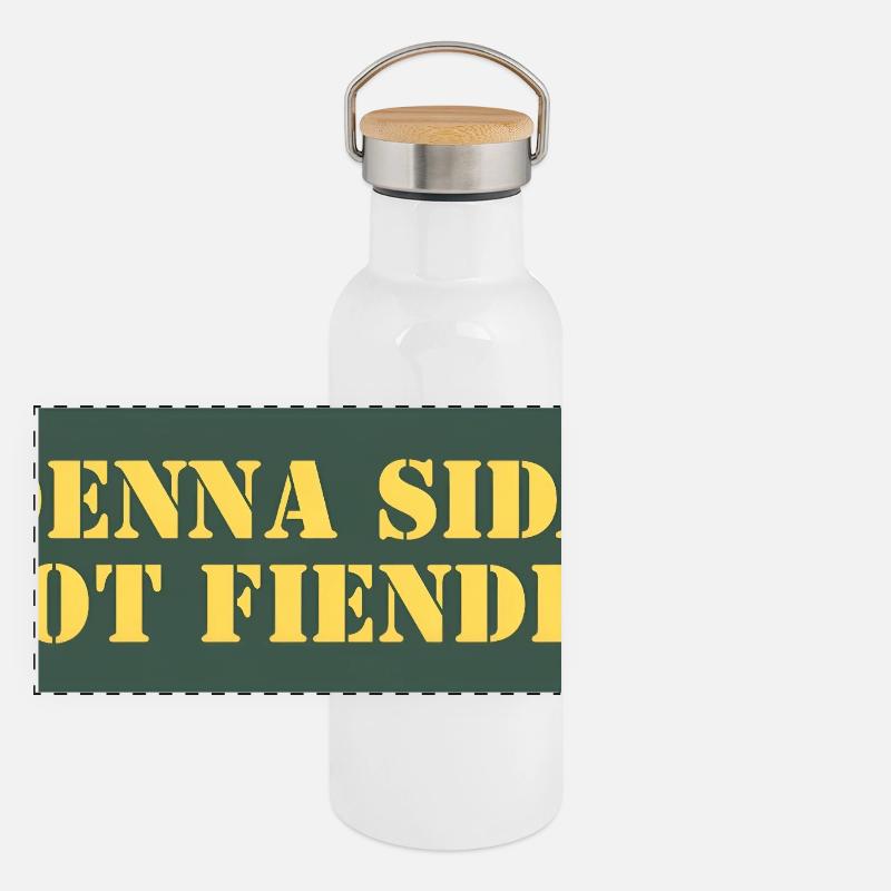 This side against the enemy Panoramic Thermal Bottle with Bamboo Lid