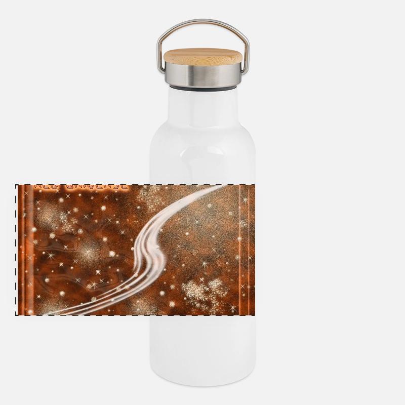 Panorama Thermosflasche mit Bambusdeckel