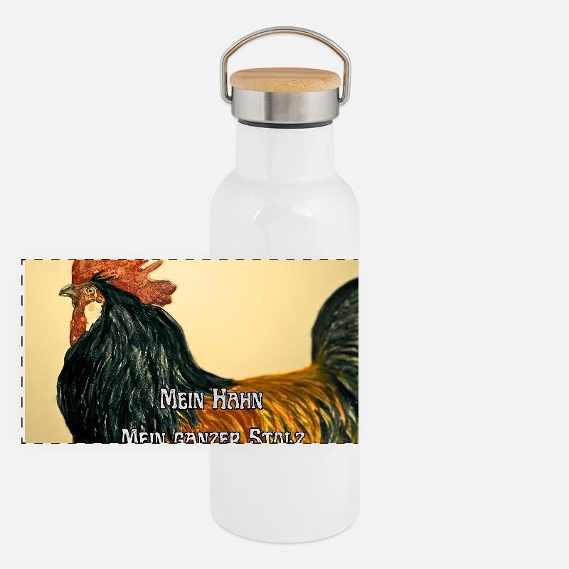 Panorama Thermosflasche mit Bambusdeckel
