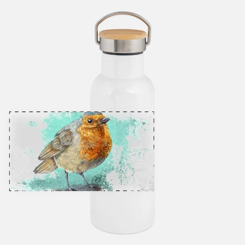 Robin Panorama Thermosflasche mit Bambusdeckel