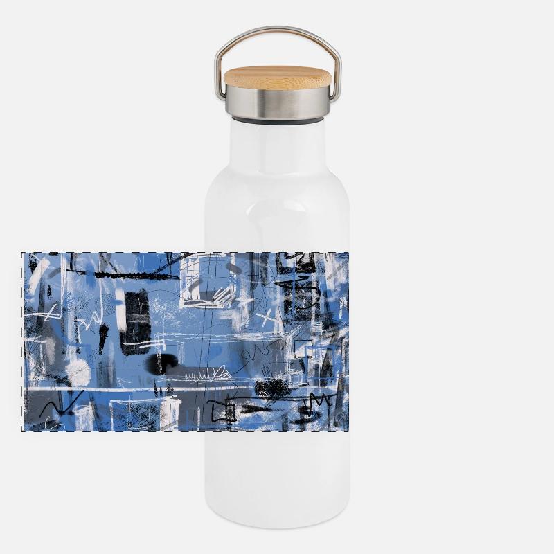 Panorama Thermosflasche mit Bambusdeckel
