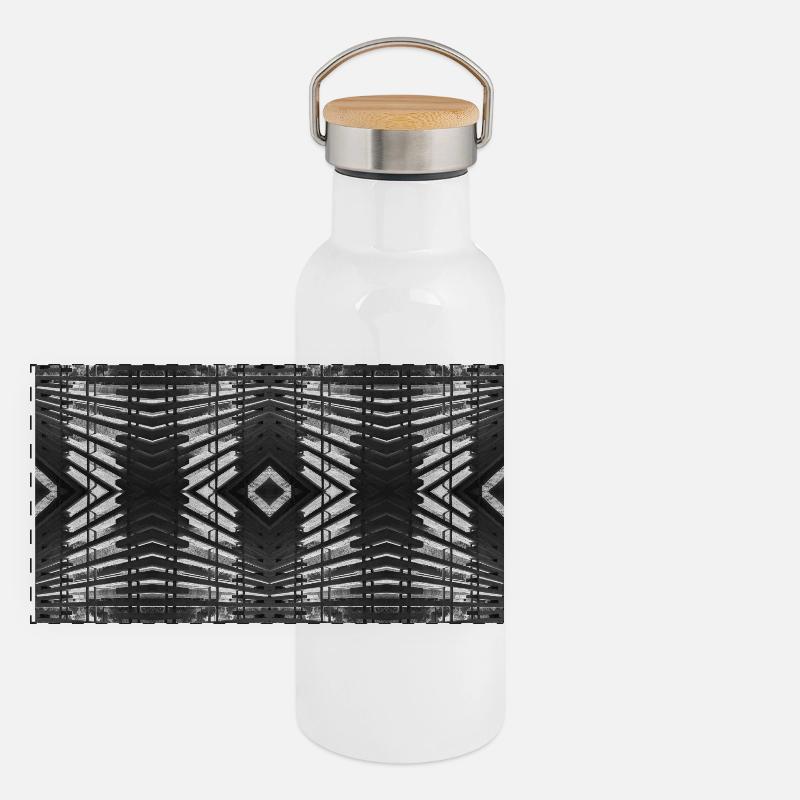 Bois abstrait V.3 Gourde isotherme avec bouchon en bambou