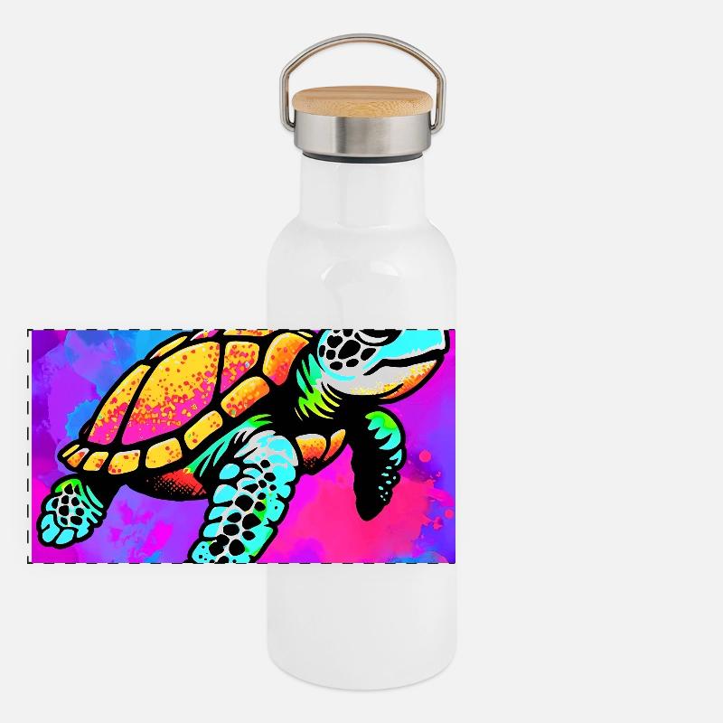 turtle Panoramic Thermal Bottle with Bamboo Lid