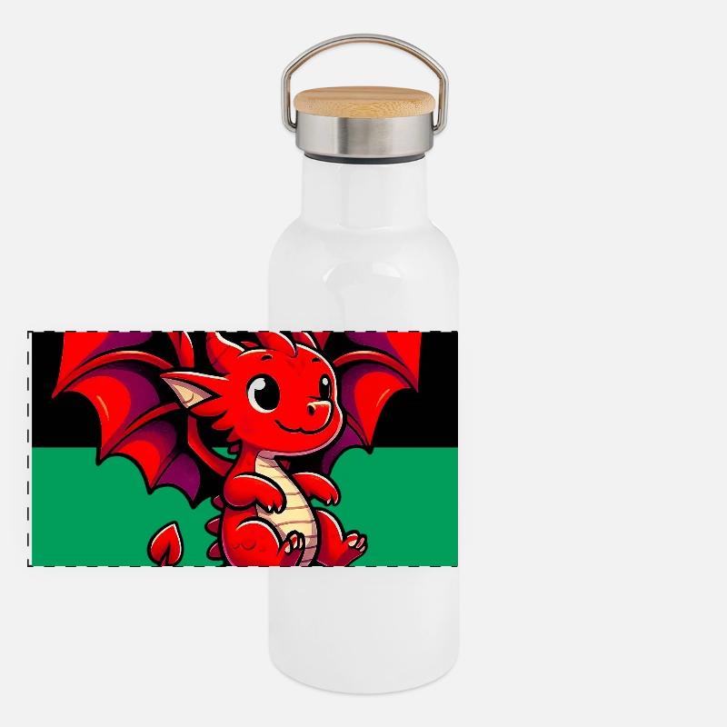 dragon Gourde isotherme avec bouchon en bambou