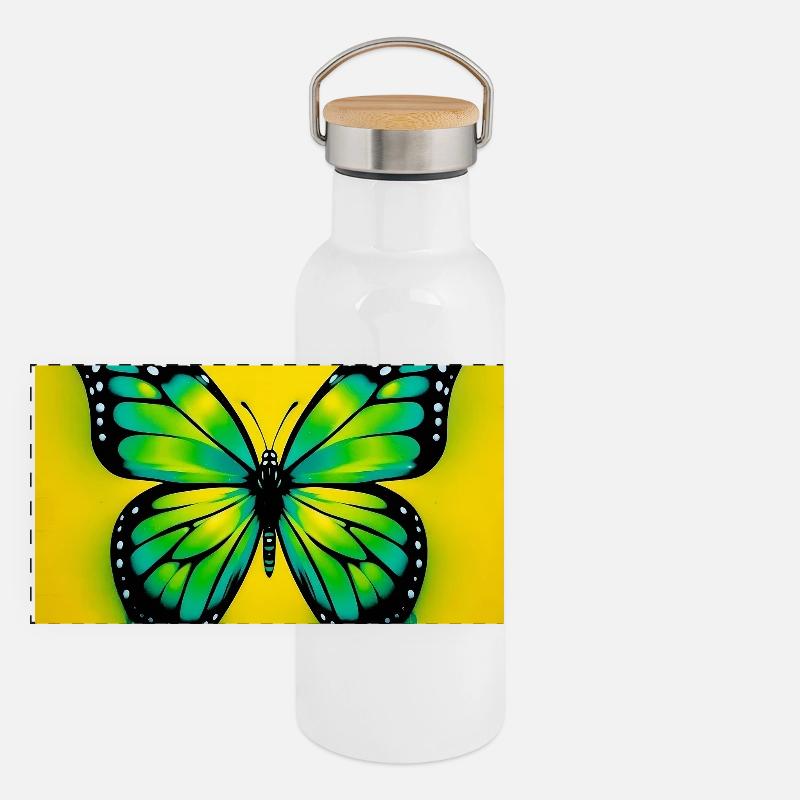 butterfly Panoramic Thermal Bottle with Bamboo Lid