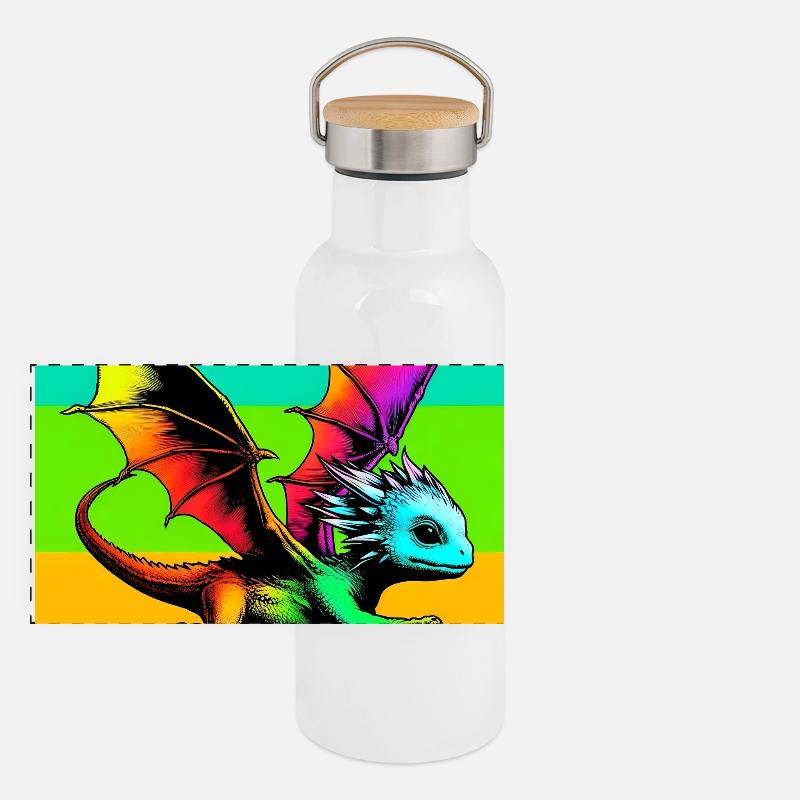 dragon Gourde isotherme avec bouchon en bambou