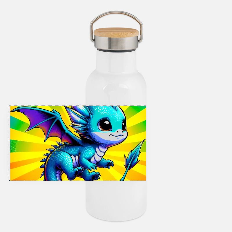 dragon Gourde isotherme avec bouchon en bambou