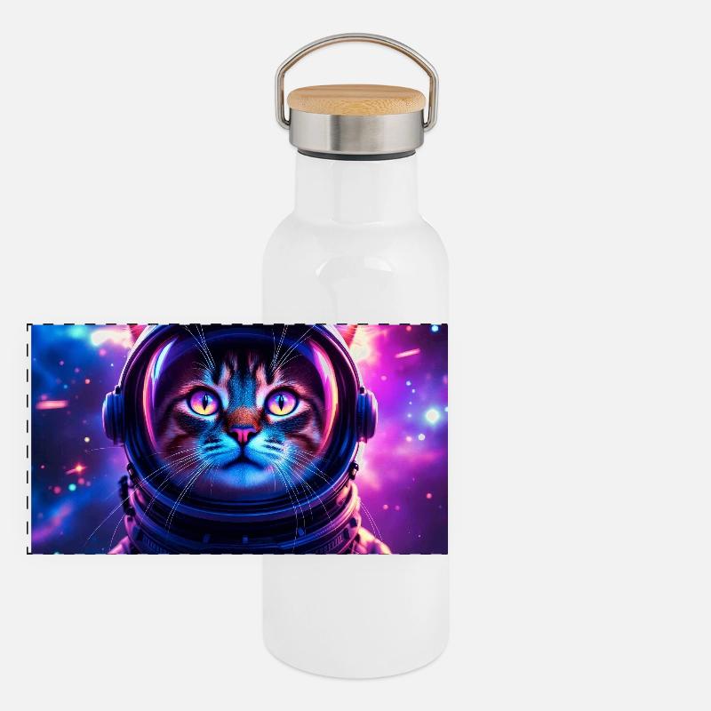 Panorama Thermosflasche mit Bambusdeckel