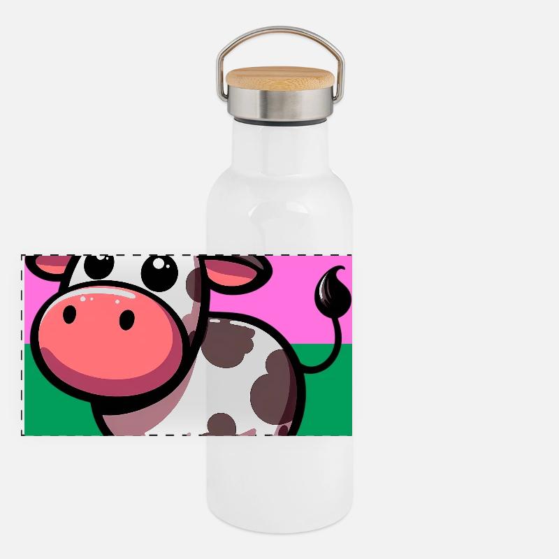 Panorama Thermosflasche mit Bambusdeckel
