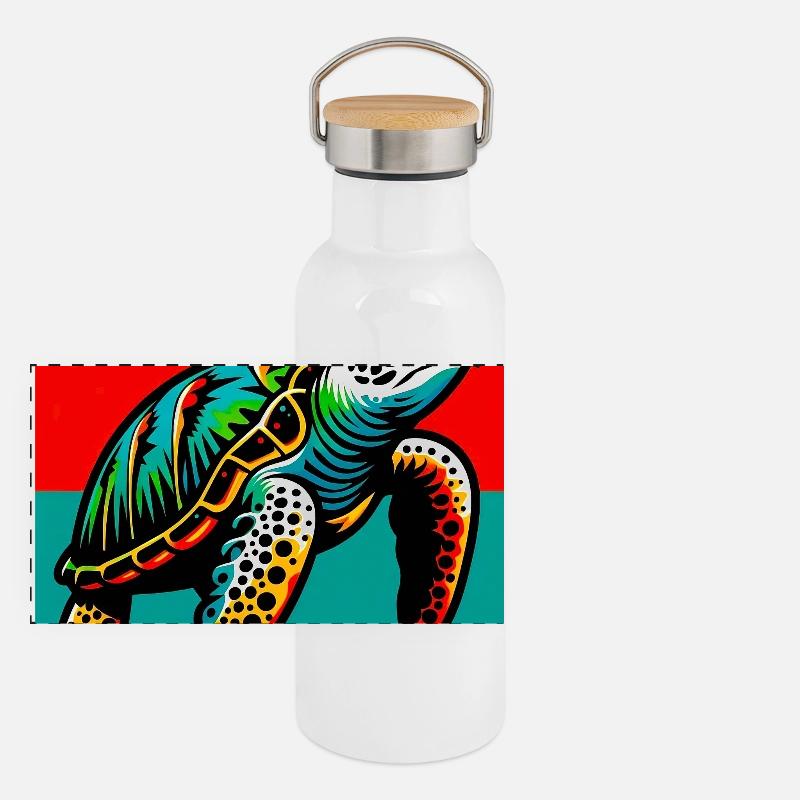 turtle Panoramic Thermal Bottle with Bamboo Lid