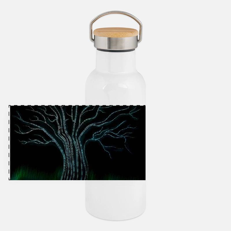Arbre Binaer Benär Gourde isotherme avec bouchon en bambou