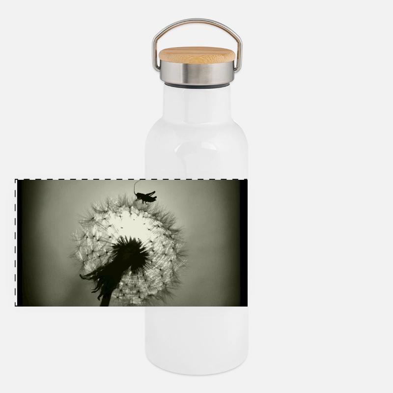 Panorama Thermosflasche mit Bambusdeckel