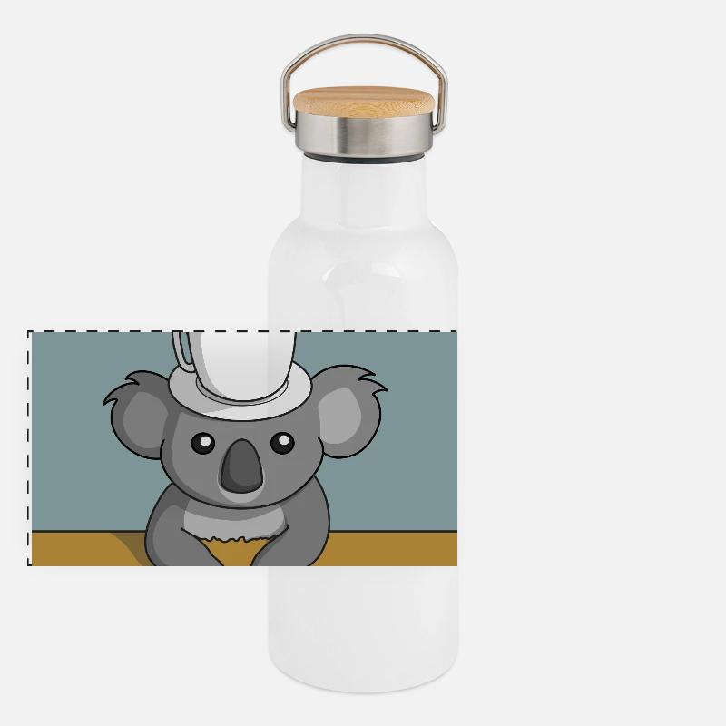 Pause café Koala Gourde isotherme avec bouchon en bambou