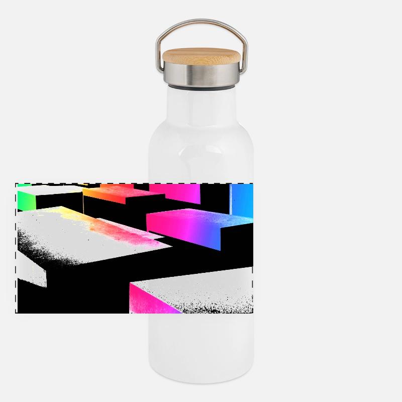 Cubiarcobalenus Gourde isotherme avec bouchon en bambou