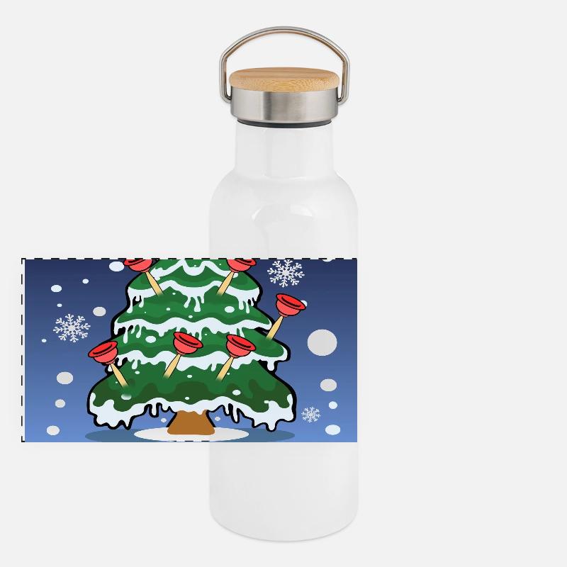 INSTALLATIONS SANITAIRES PLOMBIER DE NOËL PÖMPEL Gourde isotherme avec bouchon en bambou