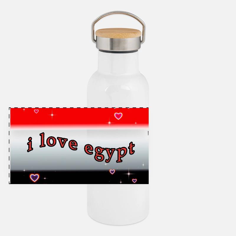 J’aime l’Egypte Gourde isotherme avec bouchon en bambou