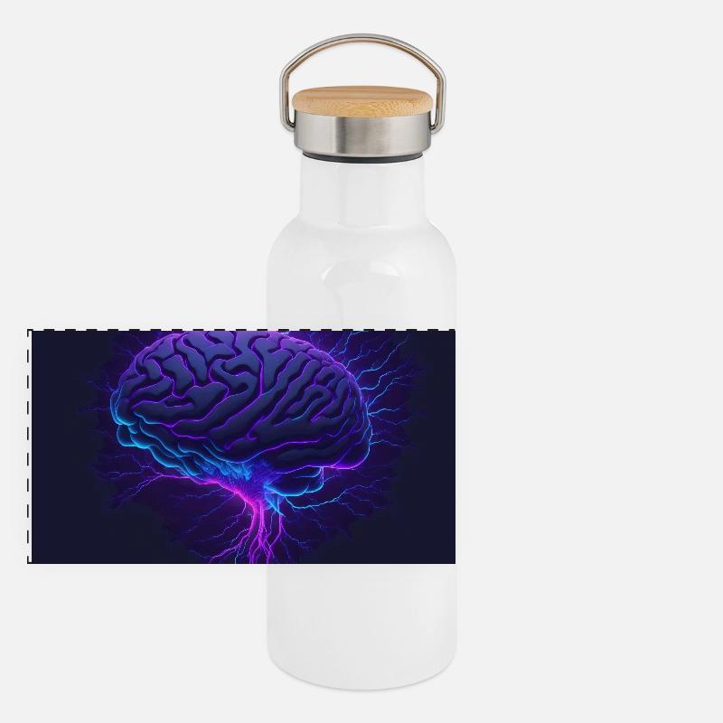 Panorama Thermosflasche mit Bambusdeckel