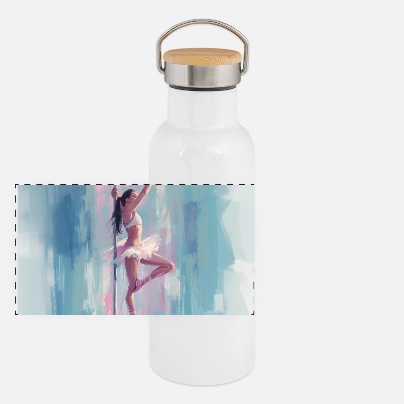 Guache Pole Pirouette Gourde isotherme avec bouchon en bambou