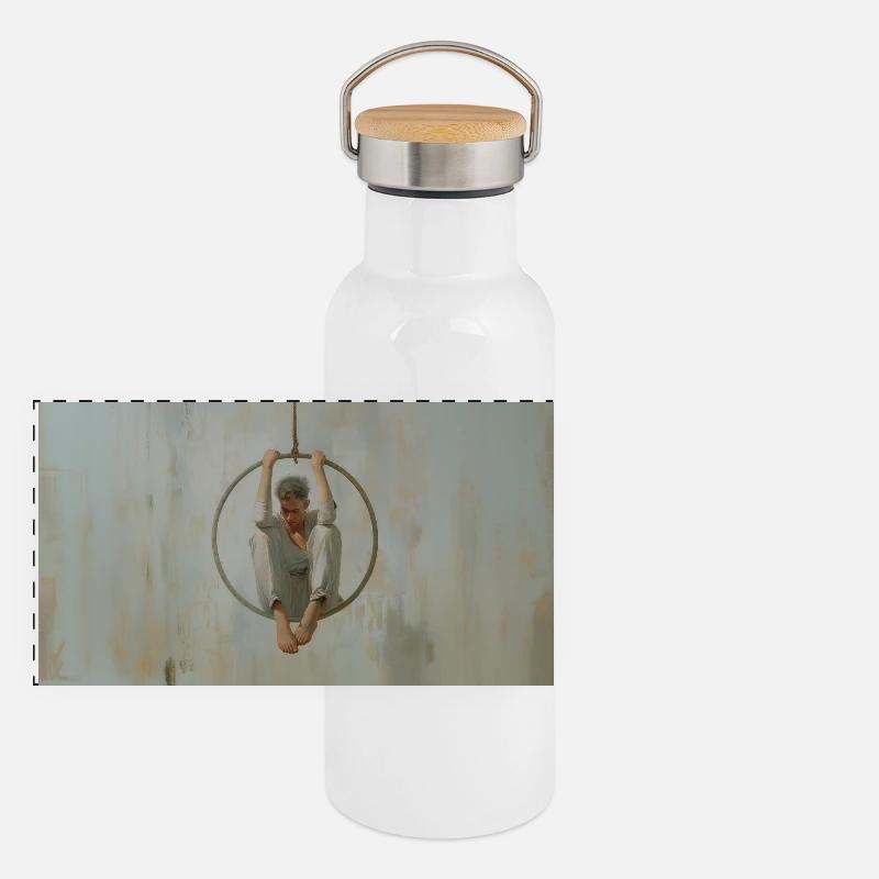 Acrobate masculin Gourde isotherme avec bouchon en bambou