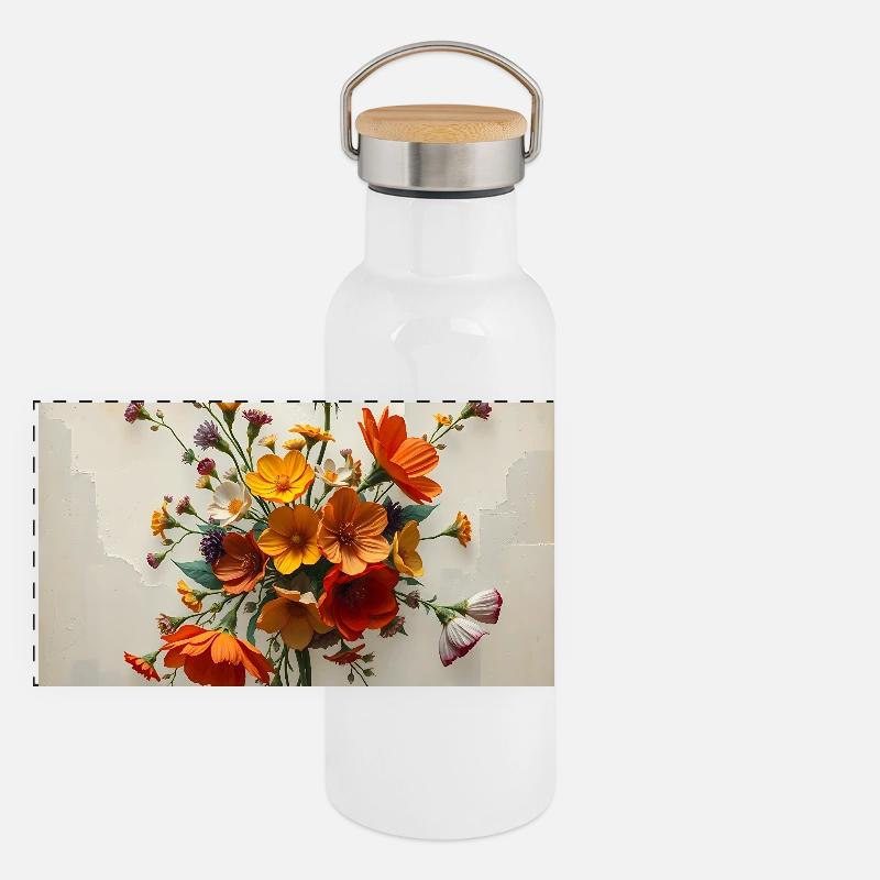Panorama Thermosflasche mit Bambusdeckel