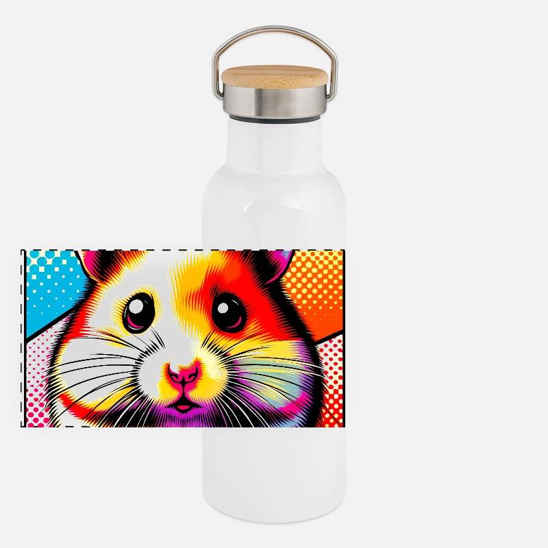 Panorama Thermosflasche mit Bambusdeckel