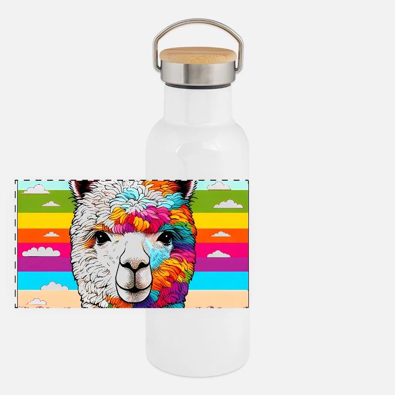 Panorama Thermosflasche mit Bambusdeckel