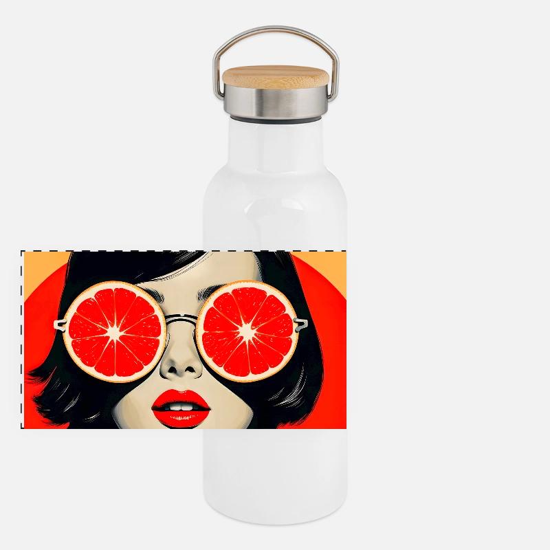 Modern Fruity Vision Panoramic Thermal Bottle with Bamboo Lid