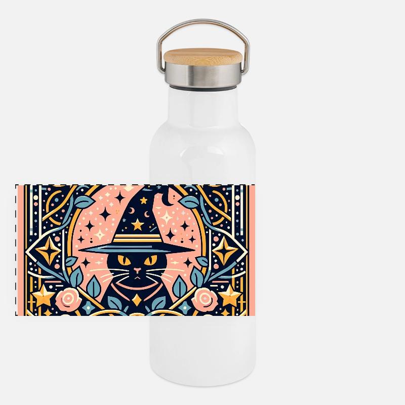 Panorama Thermosflasche mit Bambusdeckel