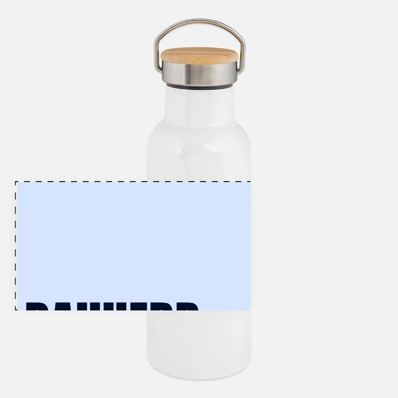 CONSTRUCTEUR DE MAISONS HERZ Gourde isotherme avec bouchon en bambou