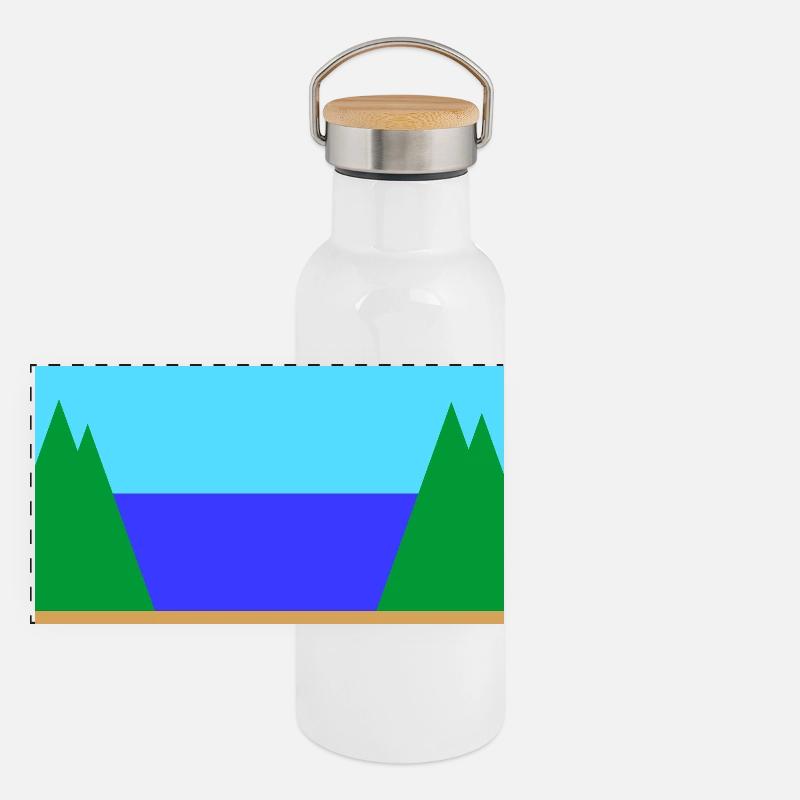 Été Gourde isotherme avec bouchon en bambou