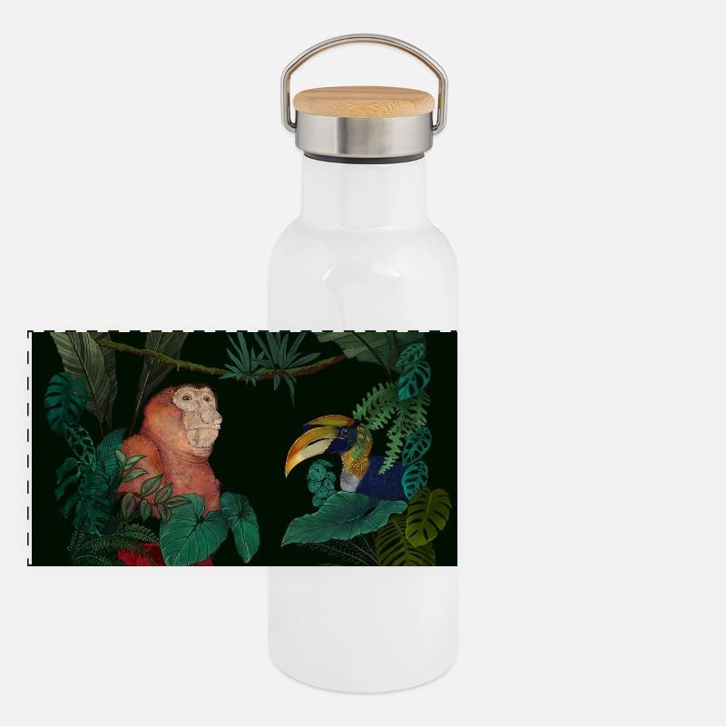 Amour de Bornéo Gourde isotherme avec bouchon en bambou