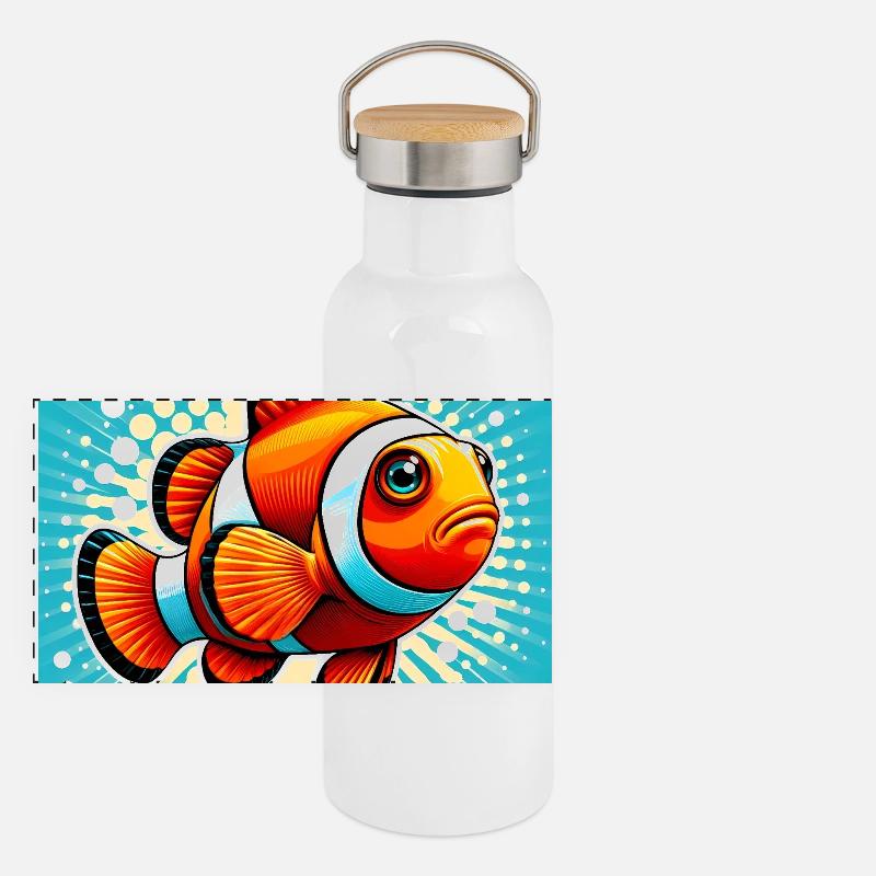 Clownfish Panoramic Thermal Bottle with Bamboo Lid