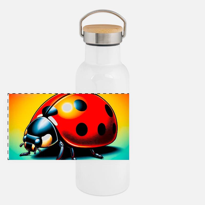 coccinelle Gourde isotherme avec bouchon en bambou