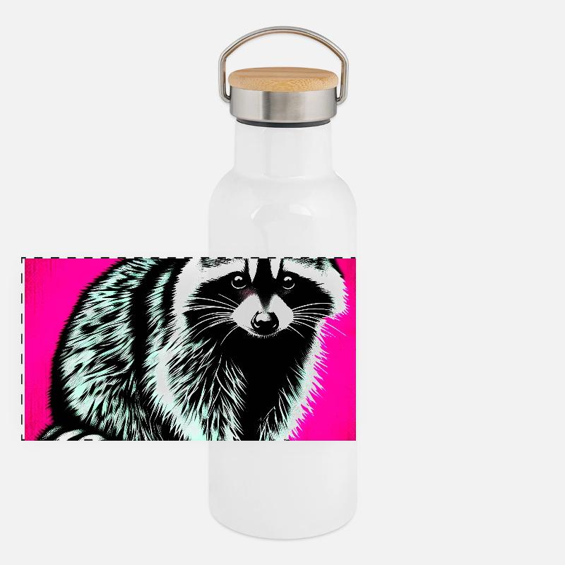 Panorama Thermosflasche mit Bambusdeckel