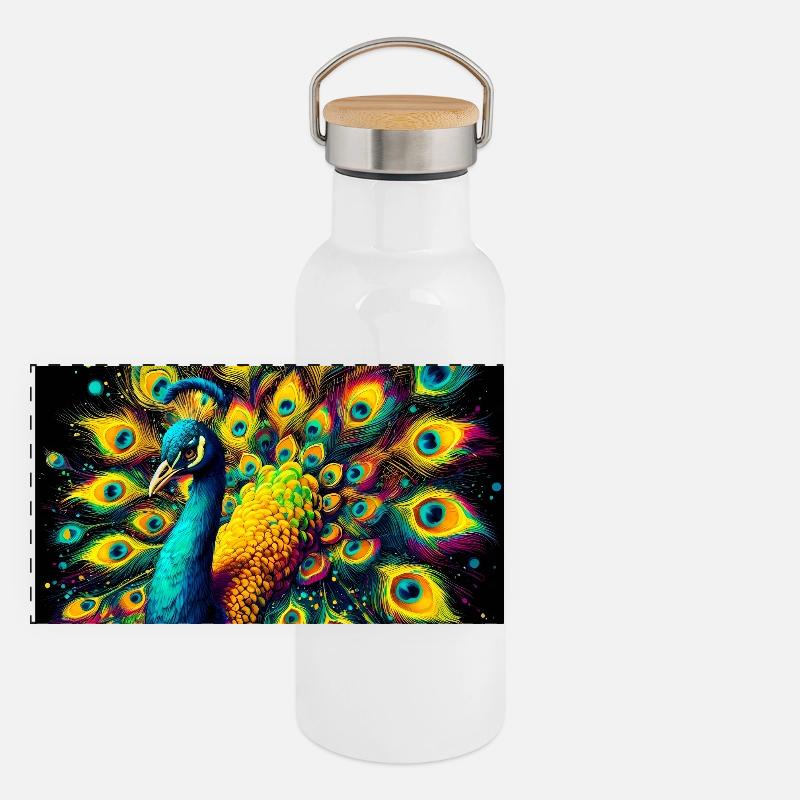 paon Gourde isotherme avec bouchon en bambou