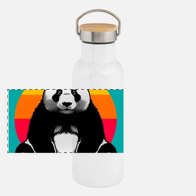 Gourde isotherme avec bouchon en bambou