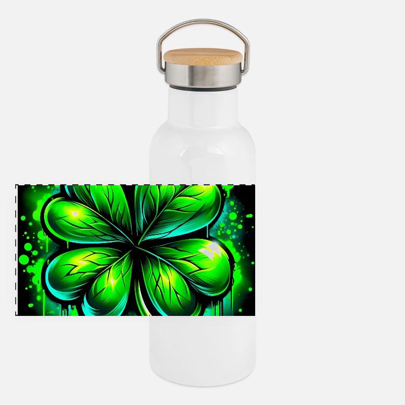 Panorama Thermosflasche mit Bambusdeckel