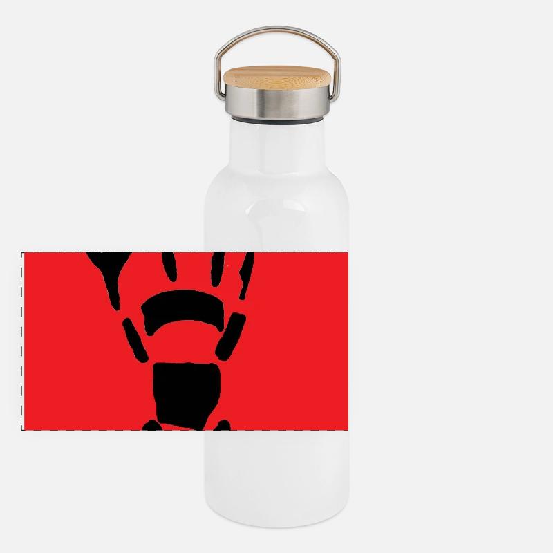Panorama Thermosflasche mit Bambusdeckel