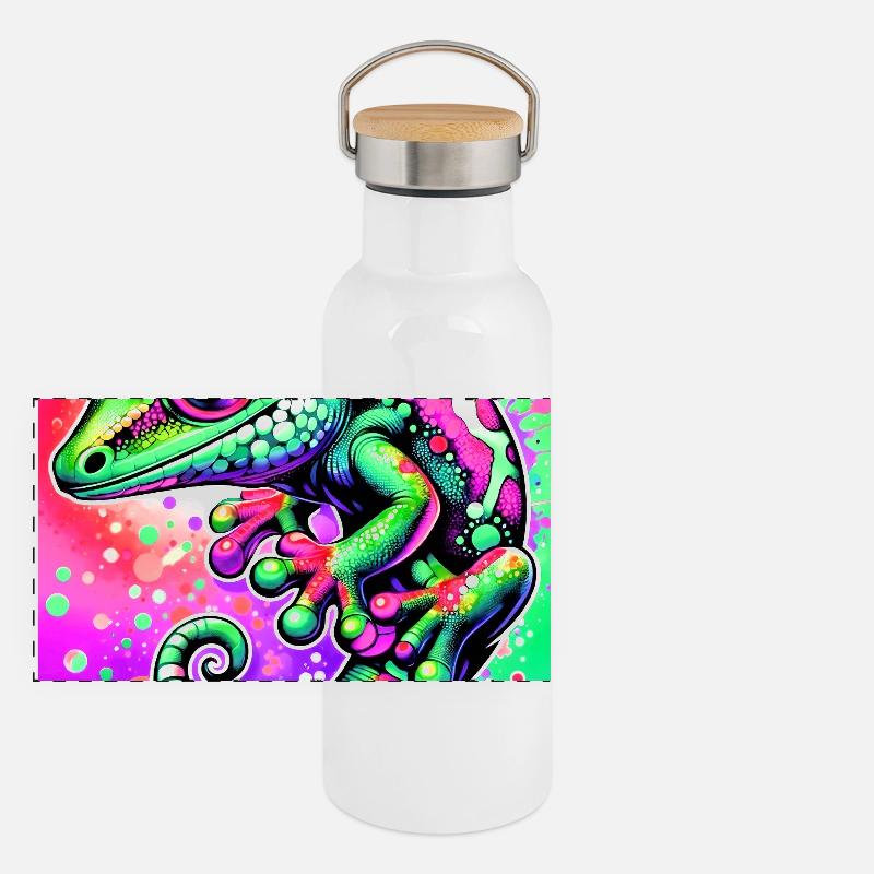 Panorama Thermosflasche mit Bambusdeckel