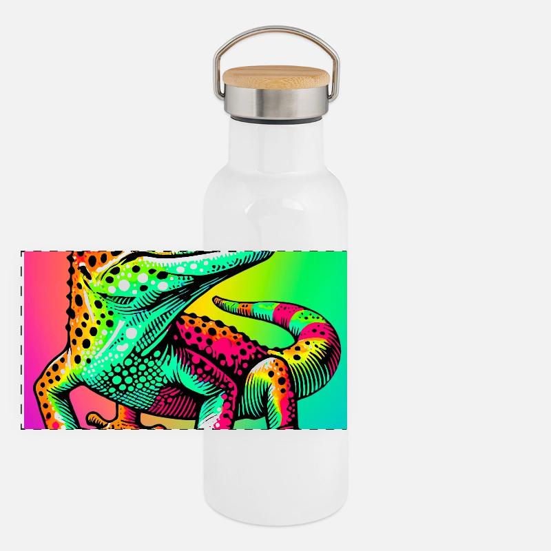 Panorama Thermosflasche mit Bambusdeckel