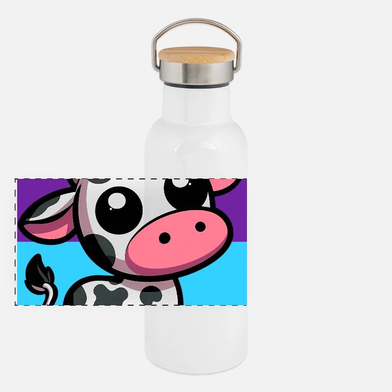 cow Panoramic Thermal Bottle with Bamboo Lid
