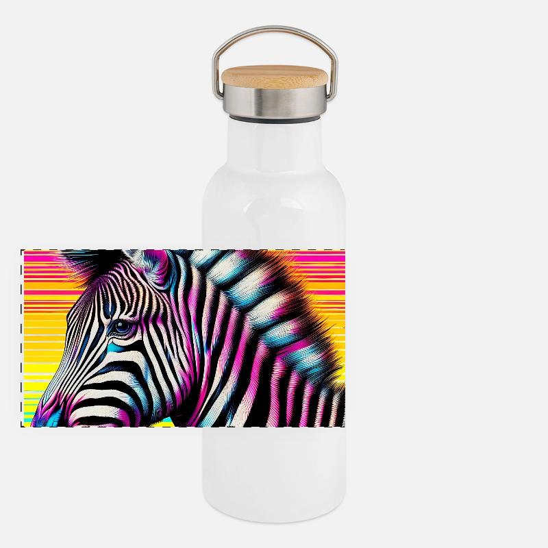 Panorama Thermosflasche mit Bambusdeckel