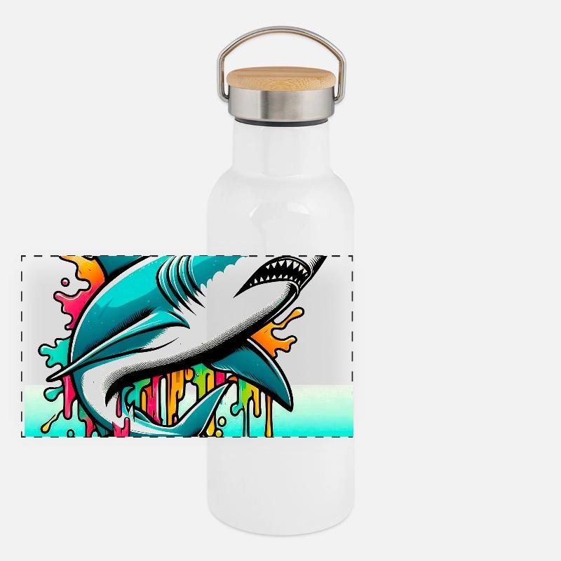 Hai Panorama Thermosflasche mit Bambusdeckel